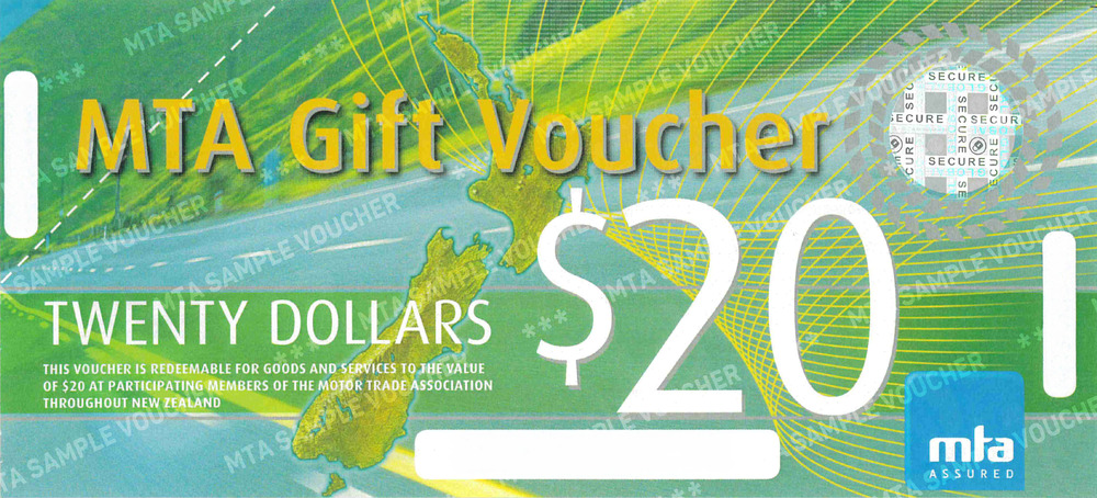 MTA $20 Gift Voucher (Each)